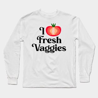 I Heart Fresh Vaggies // Lesbian Gay Pride Design Long Sleeve T-Shirt